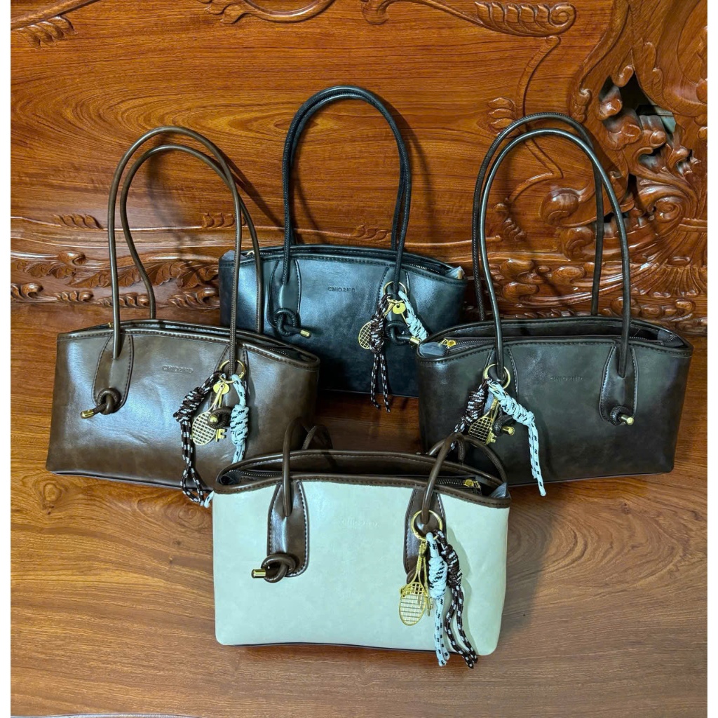 Túi tote nữ túi kẹp nách đeo vai hàng qc cao cấp tặng kèm bộ móc vợt thời trang đi chơi đi làm