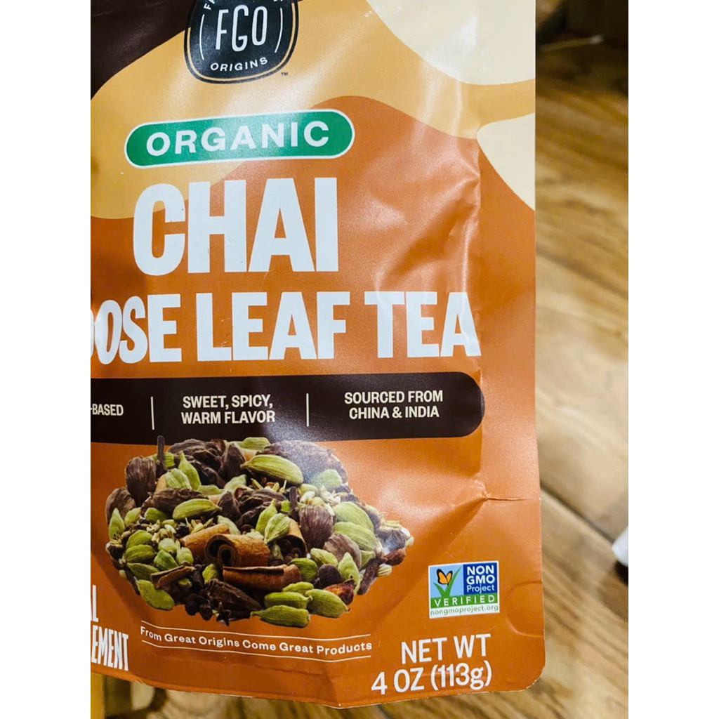 FGO Organic Chai Tea 113g LOOSE LEAF TEA trà hữu cơ