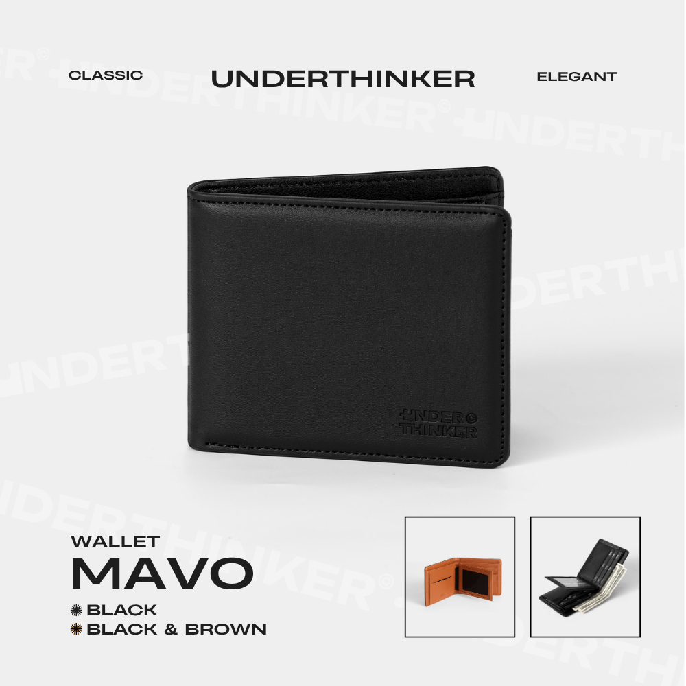 Ví Da PU Ngang MAVO Basic Bóp Đựng Tiền Thẻ Nhiều Ngăn Cầm Tay Nam Nữ Unisex Đơn Giản | UNDER THINKER