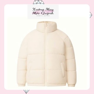  Áo Khoác Phao Suông lót lông cừu cao cấp Cổ Trơn Áo đại hàn dày dặn Chống rét Giữ ấm cơ thể cho nam nữ Unisex 