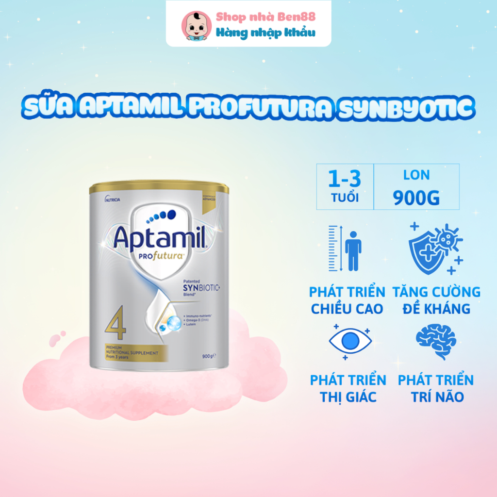 Sữa Bột Aptamil Profutura Synbyotic Số 4 Hàng Nhập Khẩu Úc -  Sữa Công Thức 900gr APT108