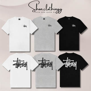  Áo Thun Stussy Thêu Logo Thêu Xù Cao Cấp Cotton 2 Chiều Dày Dặn Thoáng Mát Full Tem Tag Mạc 