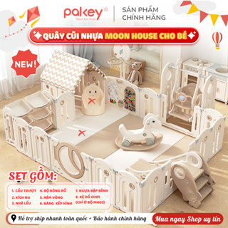 Set Quây Cũi Nhựa Pakey Moon House 2026 Full Chi Tiết, Quây Cũi Cho Bé Yêu Màu Nâu Be Hiện Đại, Bảo Hành Trọn Đời