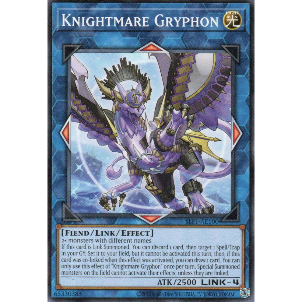 Lá bài thẻ Yugioh Knightmare Gryphon - Tặng bọc bài nhựa bảo quản