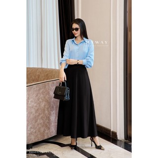  Chân Váy Xòe Nhẹ Dáng Dài Công Sở MY WAY Họa Tiết Hoa Cao Cấp 9MCX2306w 