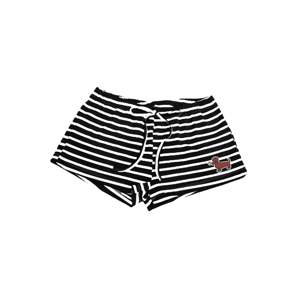 Quần Đùi Shorts Sọc Ngang AIMESAIGON Ôm Ngắn Dây Rút Eo Vải Thun Borip Cotton QC Mêm Freesize | BigBuy360 - bigbuy360.vn