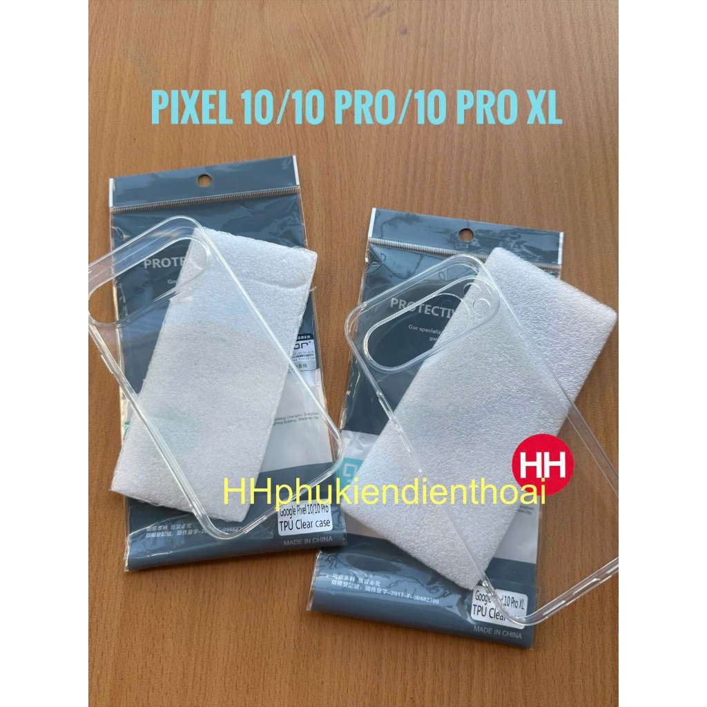 Ốp lưng dẻo Google Pixel 10, Pixel 10 Pro , Pixel 10 Pro XL GOR trong suốt, bảo vệ Camera