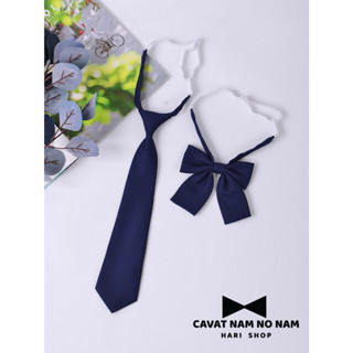 Nơ - Cà Vạt Cao Cấp Màu Trơn Nam Nữ Kỷ Yếu ,Cài Cổ Áo Đồng Phục Phong Cách JK, DK Nhật Bản - Cavat Nam Nơ Nam Hari Shop
