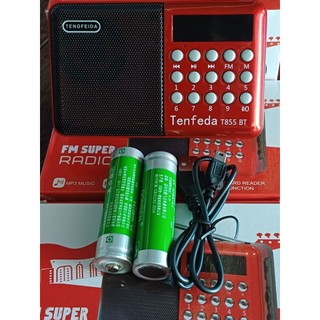 Máy Loa Đài Nghe Kinh pháp T855+2pin,Có Hỗ Trợ Bluetooth+Radio đài Fm.