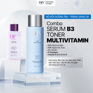   VHL x DIV  Combo Serum Vitamin B3 50ml & Toner Multivitamin 400ml DIV Tặng Kem Dưỡng Sáng DIV Vitamin B3 50g 