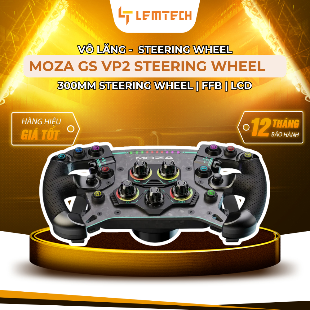 MOZA Racing Lamborghini Essenza SCV12 Sim Racing Steering Wheel – Đỉnh Cao Trải Nghiệm Xe Mô Phỏng