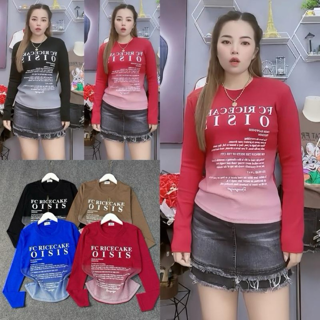 Áo thun nữ B189 TD [FOM VỪA] ép hình loang