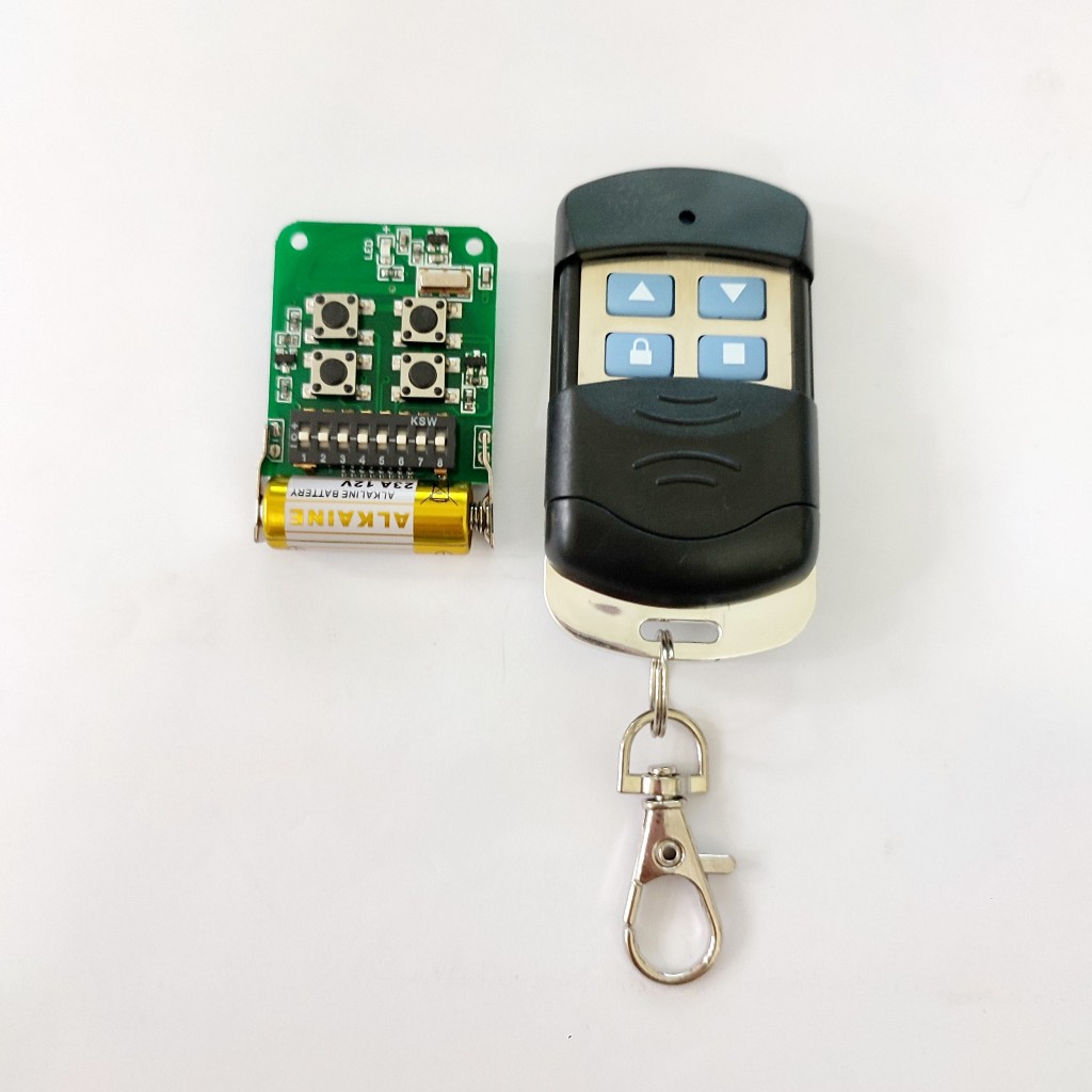 Remote Điều Khiển Cửa Cuốn 8 Mã Gạt Tần Số 433, 315