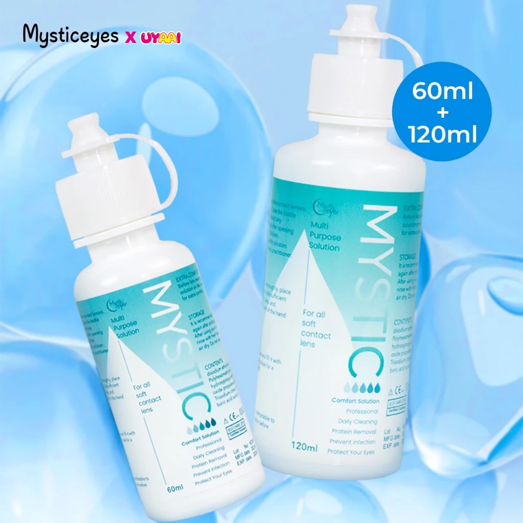  Mystic eyes nước ngâm len nước ngâm kính áp tròng MCK1 Dung Dịch Làm Sạch kính áp tròng Giảm Khô Và Kích Ứng 120Ml 