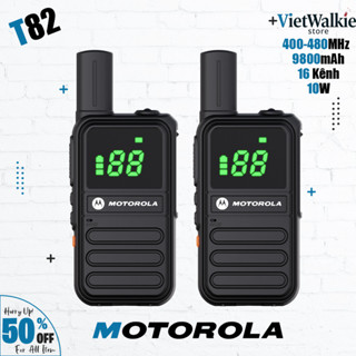 Bộ đàm Motorola T82 Nhiều bộ Bộ đàm UHF(400-480MHz) 10W Mini Walkie Talkie 16 Channel 9800Mah Khoảng cách giao tiếp 10KM
