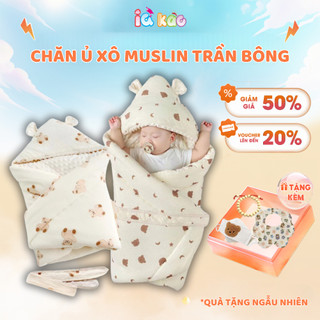  Chăn Ủ Nhung Bi Phối Hạt Đậu IQ KAO cho bé chăn quấn đắp vải nhung bi mềm mại và ấm áp cho bé sơ sinh UC05 