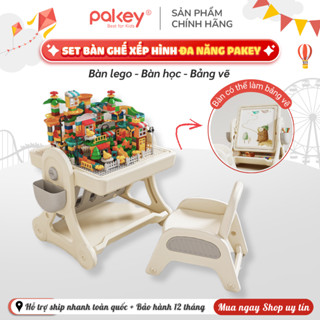  Bộ Bàn Ghế Lego Đa Năng Pakey Set Bàn Chơi Xếp Hình Kèm 400 Chi Tiết Lego Bàn Học Bảng Vẽ Tiện Lợi Cho Bé 