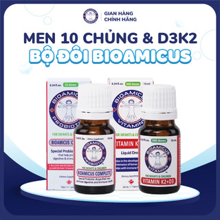  Bộ Đôi Men 10 Chủng & D3K2 Cho Bé - BioAmicus Complete 10 Chủng & BioAmicus Vitamin K2 & D3 