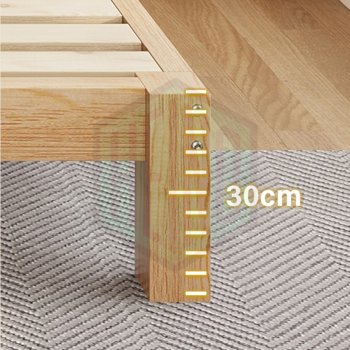 HEINO Giường Ngủ Hiện Đại Gỗ Tự Nhiên Giường Pallet Gỗ Thông Mới Đẹp Chất Lượng gỗ thật 100% | BigBuy360 - bigbuy360.vn