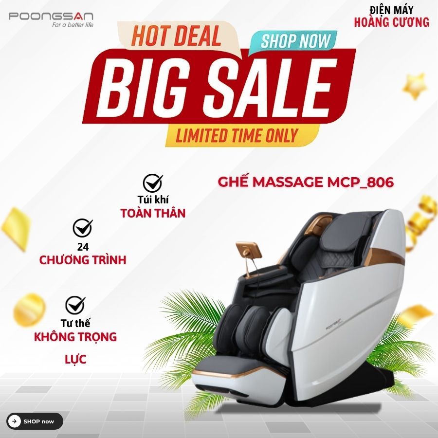 Ghế massage Poongsan MCP-806 – Ghế Massage Thông Minh Điều Khiển Tự  Động