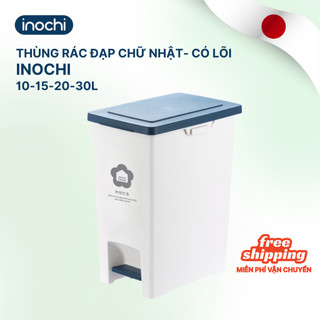  Thùng rác đạp chân chữ nhật 30L Inochi - nhựa cao cấp phù hợp sử dụng cho văn phòng gia đình 