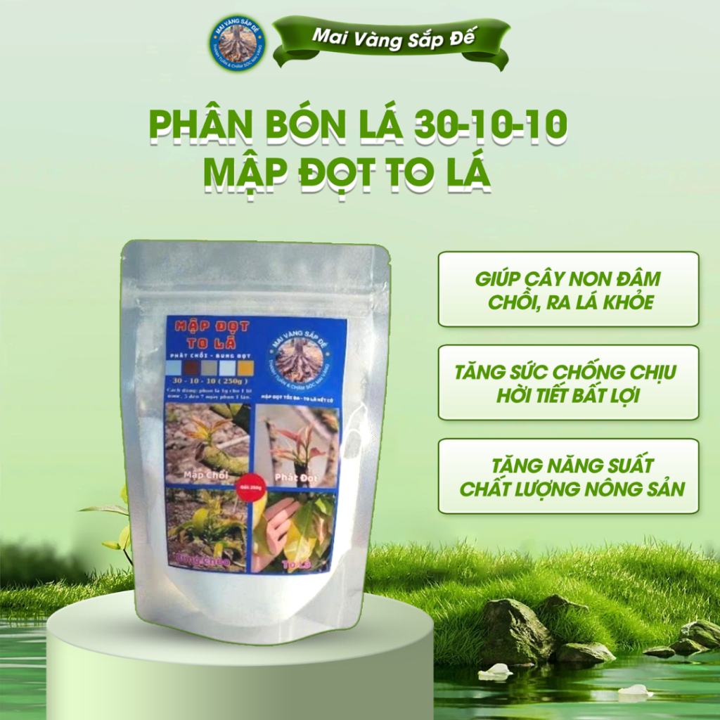 Phân Bón Lá 30-10-10 Mập Đọt To Lá, Phân Bón Siêu Dưỡng Cây, Nuôi Lá Mạnh, Tăng Năng Suất Cho Cây