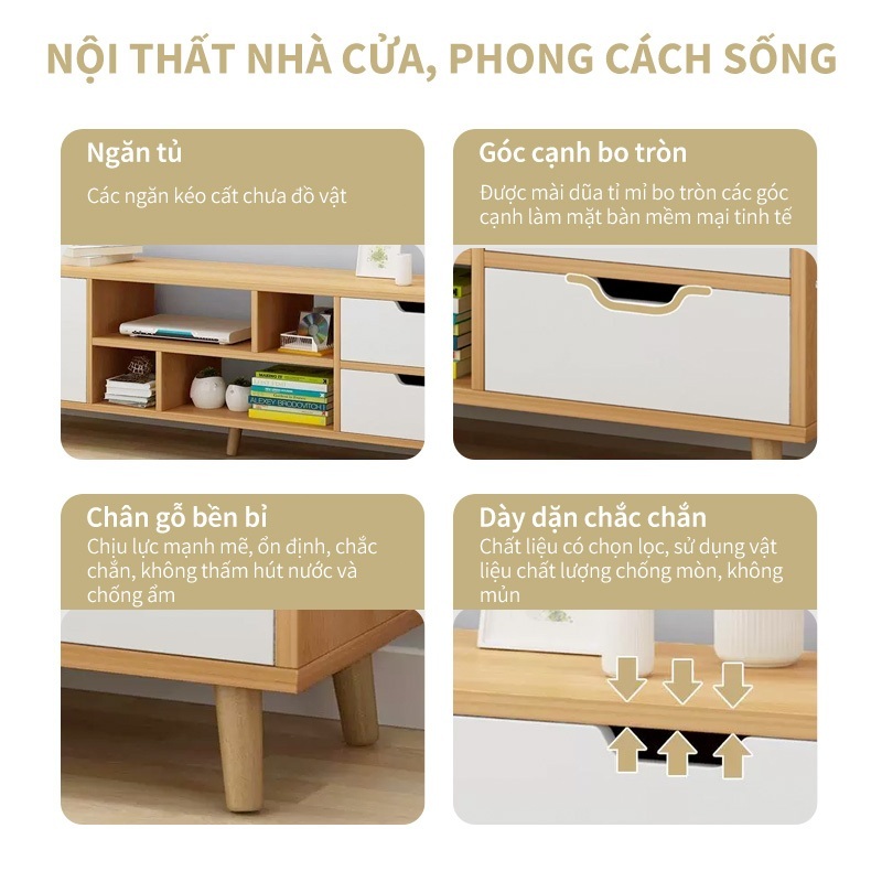 Kệ Tivi Tủ 80/75/65/55 inch khả năng chứa đồ lớn làm có chịu tải trọng 200kg | BigBuy360 - bigbuy360.vn