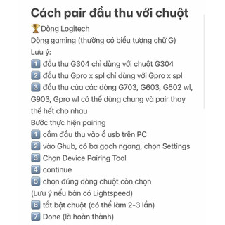 Đầu thu receiver cho chuột Logitech G304/305