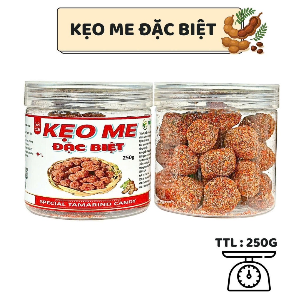 Kẹo Me Đặc Biệt hũ 250gr NTFood - Nhất Tín Food