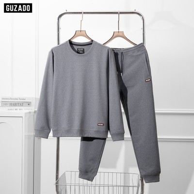 Bộ Đồ Nam Mặc Nhà GUZADO Vải Nỉ Da Cá Cao Cấp, Thấm Hút, Giữ Ấm, Giữ Nhiệt Tốt GBN01-GCBN26W001