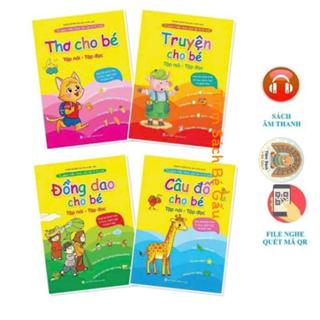 Sách - Tập Nói Tập Đọc - Combo 4 Quyển - Thơ Truyện Đồng Dao Câu Đố - Giúp Bé Phát Triển Tư Duy Ngôn Ngữ Và Giao Tiếp