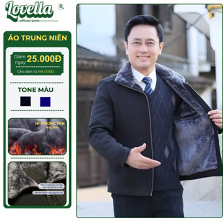    HỎA TỐC HN  Áo Khoác Nam Trung Niên Lót Lông Quảng Châu Sang Trọng Áo ẤM Trung Niên Tặng Bố Tặng Ông Thu Đông 2025 