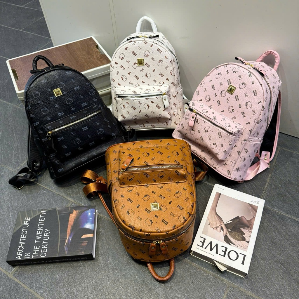 Balo size 40 Họa Tiết Hello Kitty đi học đi làm, đi chơi du lịch vừa Laptop, A4 quai to - BL020