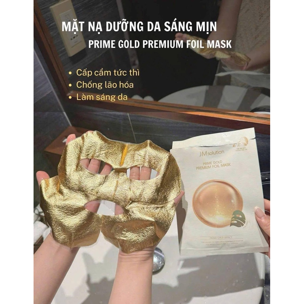 Mặt nạ cấp ẩm chống lão hoá JM Solution vàng