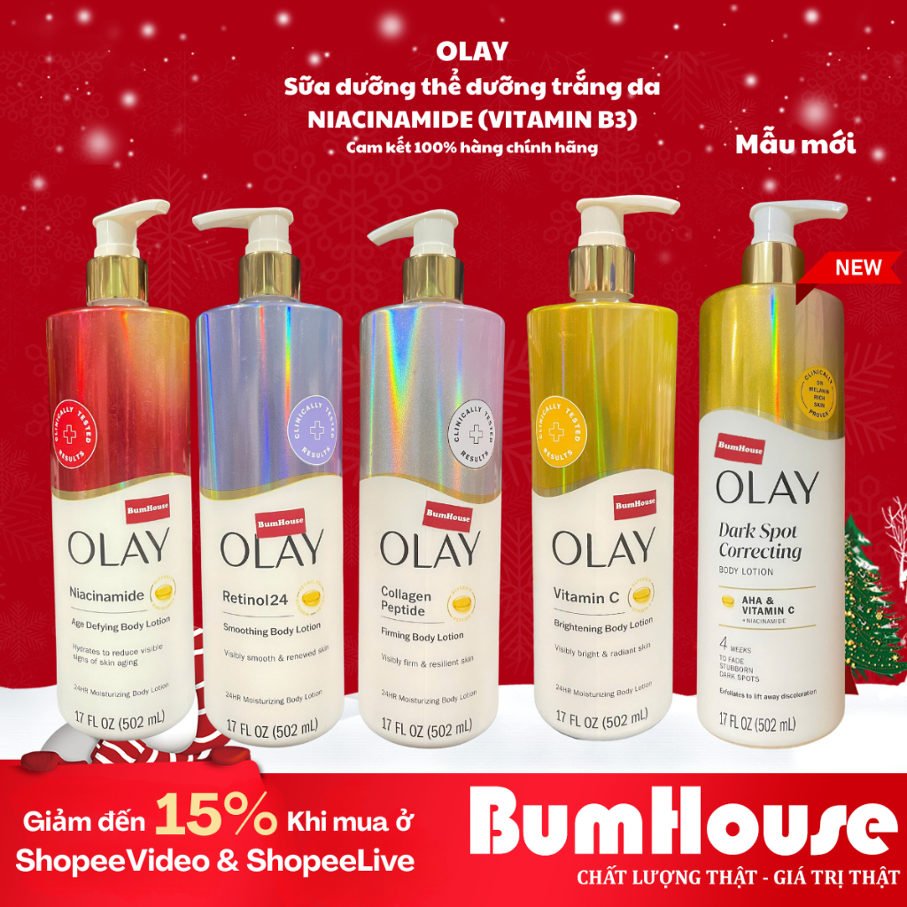 Kem Dưỡng Thể Olay Collagen B3 Firming & Hydrating Body Lotion 502ML/ 547ml | BigBuy360 - bigbuy360.vn