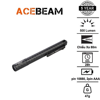 Đèn pin EDC ACEBEAM PT20 độ sáng 500 Lumens chiếu xa 80m