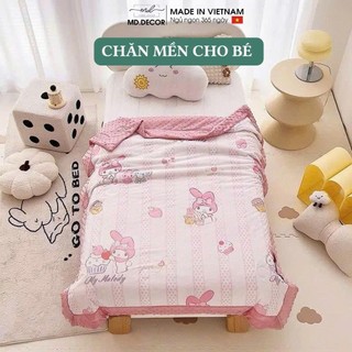 Chăn thun lạnh MD.DECOR cho bé, chất liệu mềm, mịn, mát, cho bé đi học bán trú, chăn văn phòng 1m1x1m5