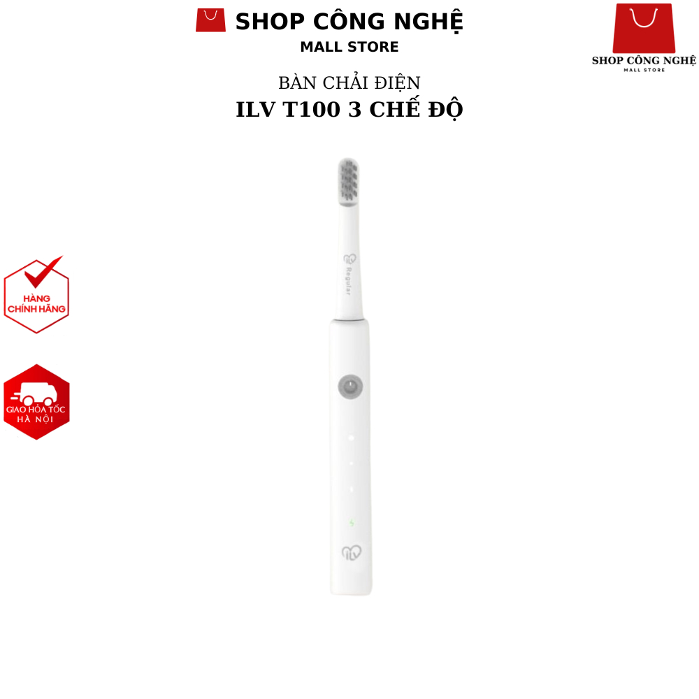 Bàn chải điện ILV T100 3 chế độ, Mijia Sonic T300, Mijia T100 2 chế độ, Chống Nước IPX7 - BH 3 tháng