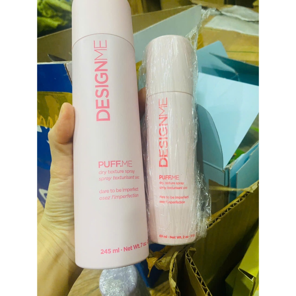Design.Me PUFF.ME Volumizing Dry Texture Spray Xịt tạo kiểu khô giữ nếp  cho tóc thẳng ,gợn sóng 245