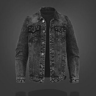  Áo khoác jean nam cao cấp áo khoác bò thiết kế dày dặn cá tính dễ phối đồ LUXURY 