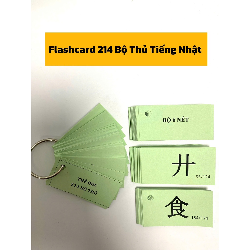 Flashcard 214 Bộ Thủ Kanji Tiếng Nhật - Thẻ Học 214 Bộ Thủ