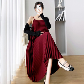  Young Mom | Váy bầu xếp ly dáng maxi SET019 kiểu dáng trẻ trung hàng nhập Quảng Châu cao cấp 