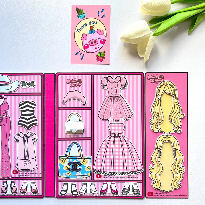 Paper doll house 's Barbie - BỘ ĐỒ CHƠI CẮT DÁN