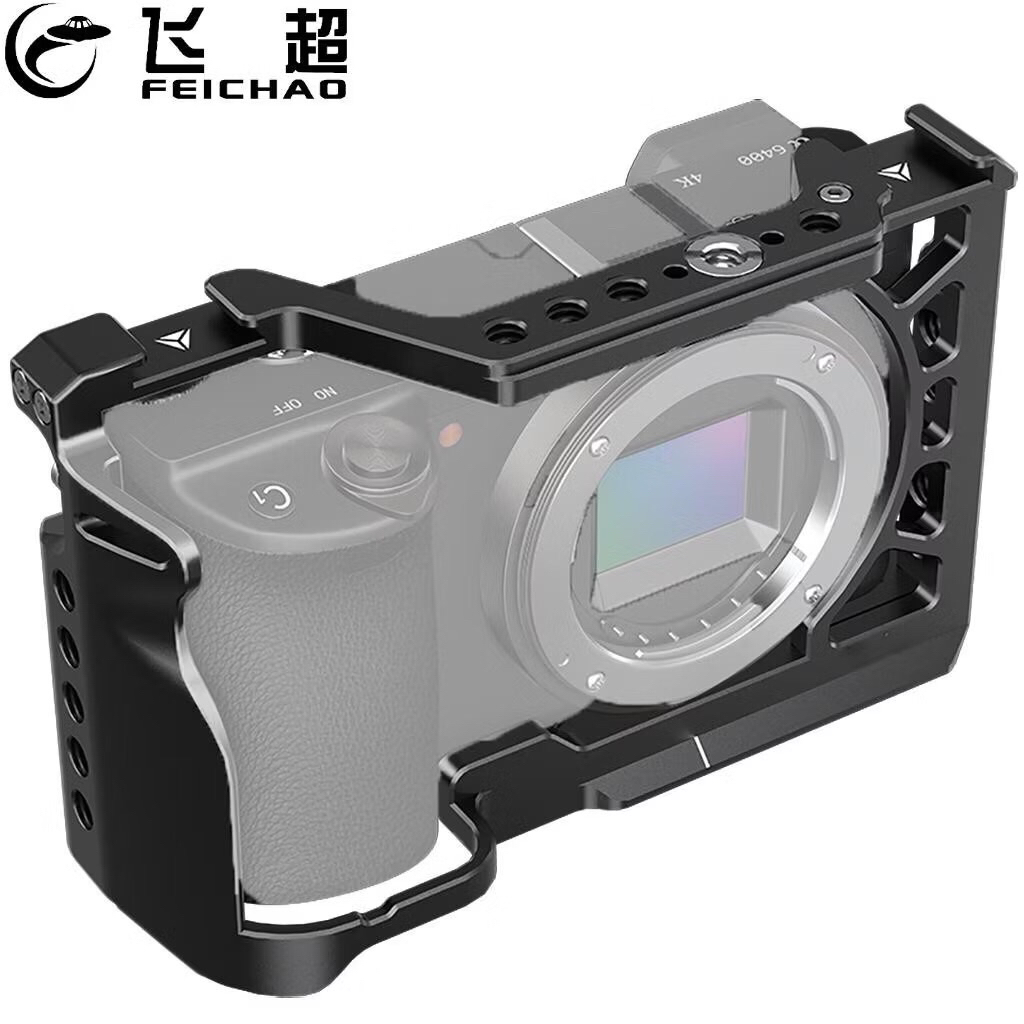Feichao Rig cage Camera Lồng Cho Sony A6000 / A6300 / A6400 / A6500 Máy Ảnh DSLR Vlog khung bảo vệ c