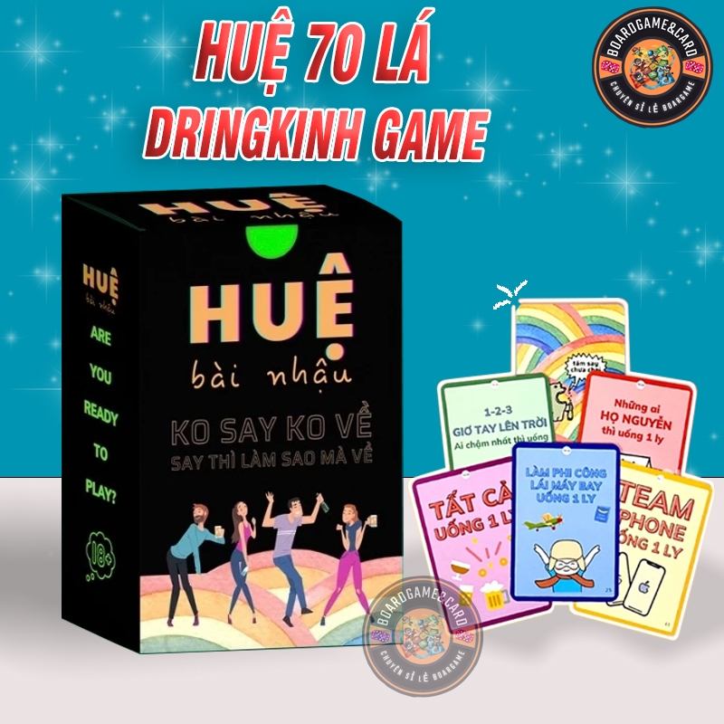 [CHỐNG NƯỚC] Bộ Bài Nhậu HUỆ - party game, Bài Uống Bia HUỆ KO SAY KO VỀ Việt hoá - gắn kết bạn bè