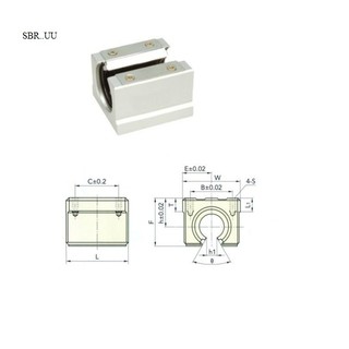 Con trượt tròn khuyết SBR sbr10uu sbr12uu sbr16uu sbr20uu