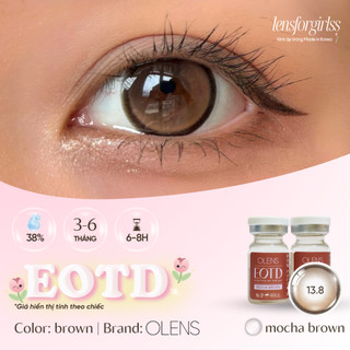   OLENS  Lens Nâu | Kính áp tròng GIÃN TRÒNG hiệu ứng filter EOTD MOCHA BROWN chính hãng KOREA | Lens Cận | LENSFORGIRLSS 