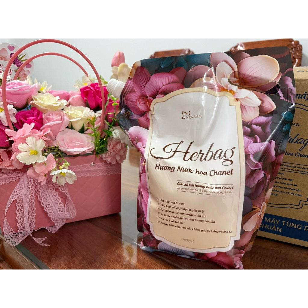Nước giặt xả Herbag Hương nước hoa chanel