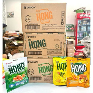  Thùng 20 gói x 84g Kẹo Họng Orion Vị Gừng Quất Mật Ong Bạc Hà Thảo Mộc 
