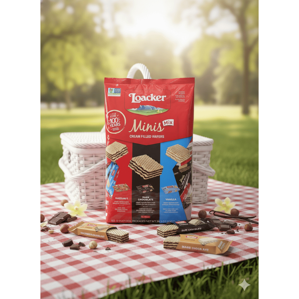 Loacker Minis Mix 800g – Bánh Wafer Mini 3 Vị – Giòn Thơm Ăn Là Ghiền